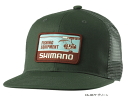 シマノ グラフィック フラットメッシュキャップ CA-067Y グリーン Mサイズ / 帽子 ウェア shimano 釣具 【GWセール】