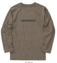 シマノ ドライロゴTシャツ ロングスリーブ SH-022W ダークカーキ Sサイズ / ウェア shimano 釣具 【GWセール】