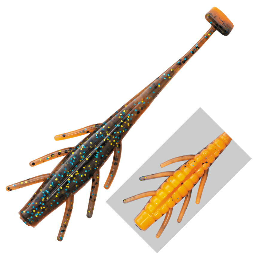 バレーヒル エビシャッド 3インチ #27 スポーンギル / バス ワーム ルアー 釣具 【メール便発送】