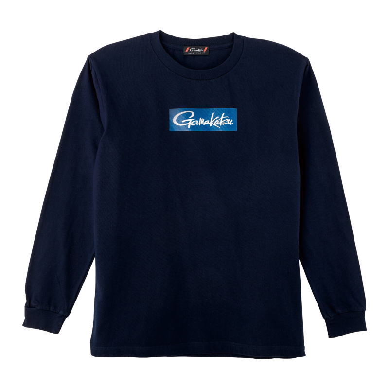 がまかつ ロングスリーブTシャツ(ボックスロゴ) GM-3811 ネイビー LLサイズ / gamakatsu 【期間限定セ..