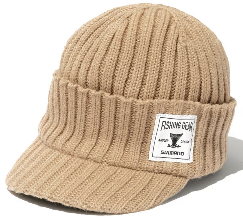 シマノ つば付きニットキャップ CA-054X フリーサイズ ベージュ / 帽子 shimano 釣具 【期間限定セール】