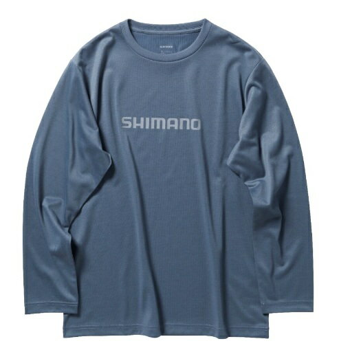 シマノ◇◇SH-022W ドライロゴTシャツ ロングスリーブ(ニューブルーグレー)◇