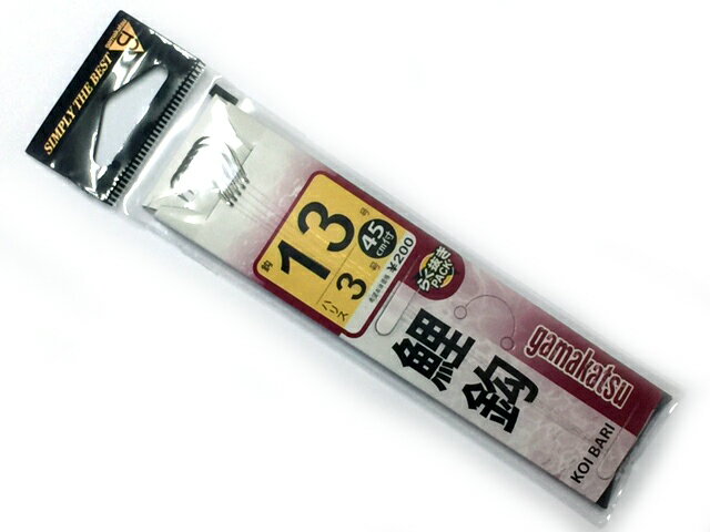 がまかつ／Gamakatsu　11158　糸付　鯉鈎　茶　（コイ専用針　全長：45cm）
