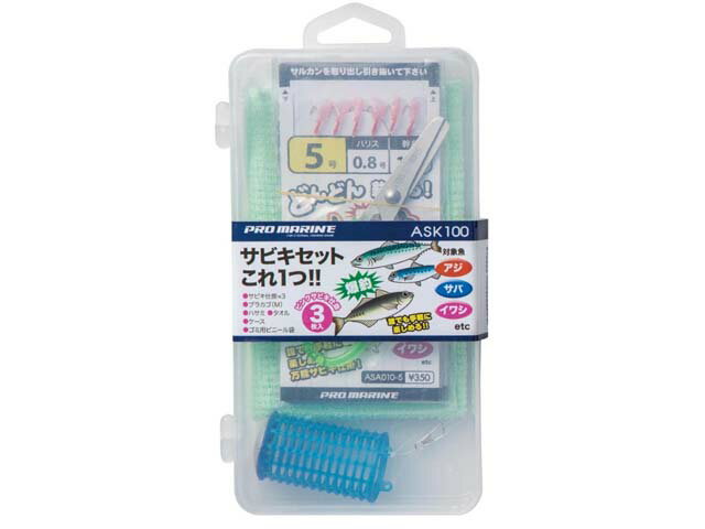 プロマリン／PROMARINE　ASK100　サビキセットこれ一つ　（堤防サビキ仕掛けセット）