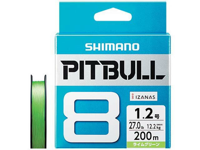 シマノ／SHIMANO　PL-M68R　ピットブル8　200m巻　カラー：ライムグリーン　（PITBULL8　8本編）