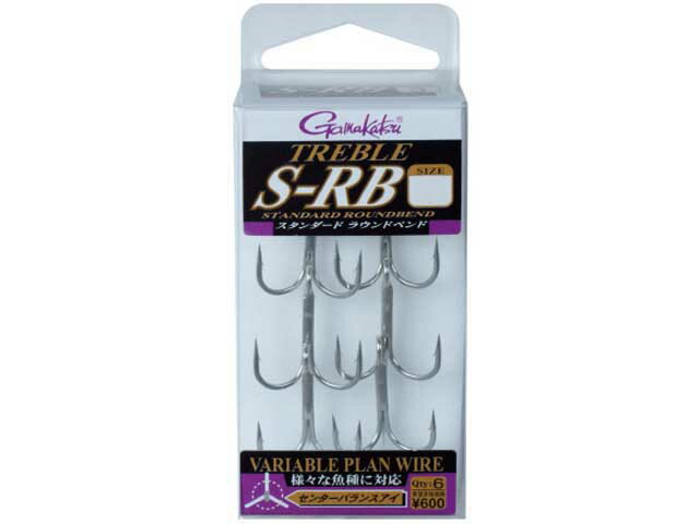 がまかつ/Gamakatsu 68692 トレブル S-RB(ラウンドベンド) カラー:シルバー (入数:6本 トリプルフック)
