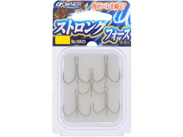 オーナー／OWNER 16625 ストロングフォース （ヒラメ／青物のませ釣り用 4本鈎／フォースフック バラ鈎）