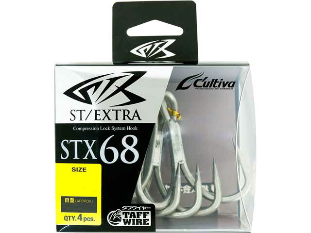 カルティバ／Cultiva STX-68 スティンガートリプル エクストラ サイズ：＃5／0 （入数：4本 トレブルフック）