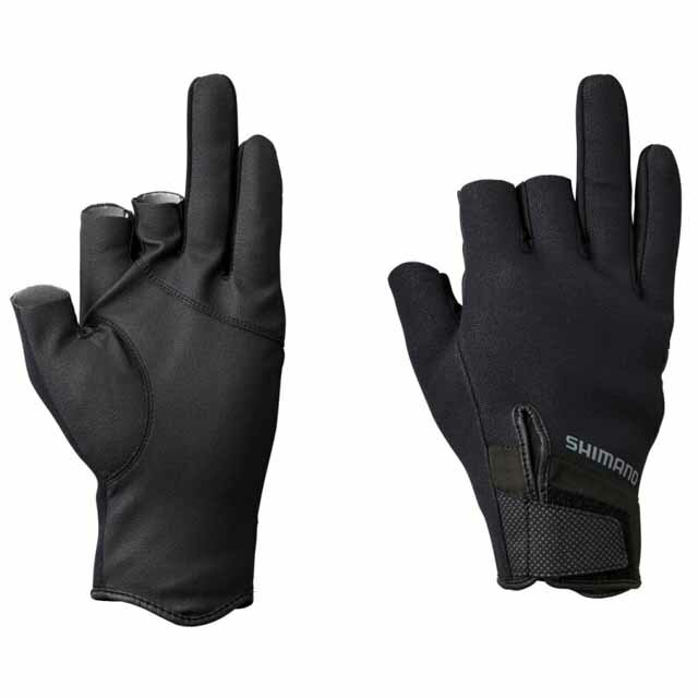 シマノ／SHIMANO　タイタニューム・アルファ　グローブ　3　GL-014V　カラー：ブラック　（釣り用手袋）