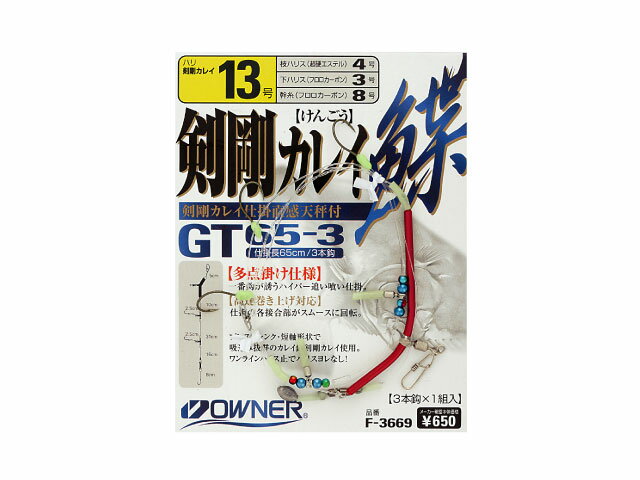 【オ−ナ−】　剣剛カレイGT65-3　13号