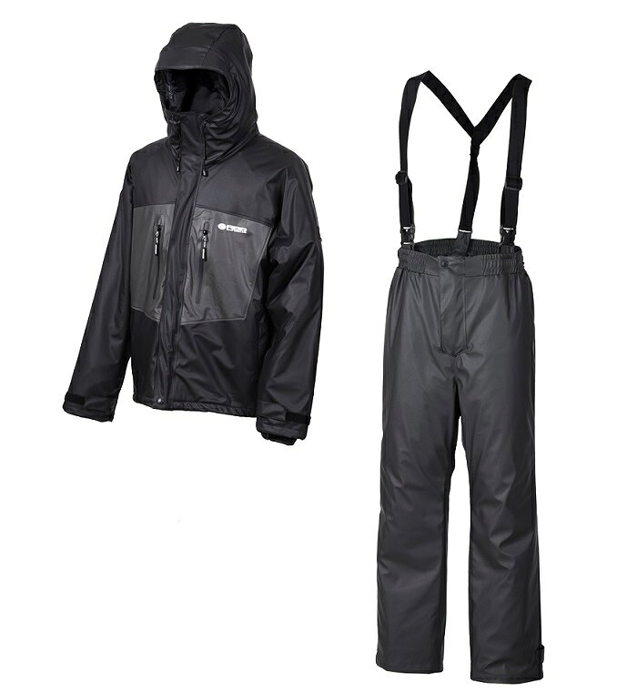 【双進】No.7782 RBB フィッシャーマンウィンタースーツII　ブラック XLサイズ 【完全防水・防寒】
