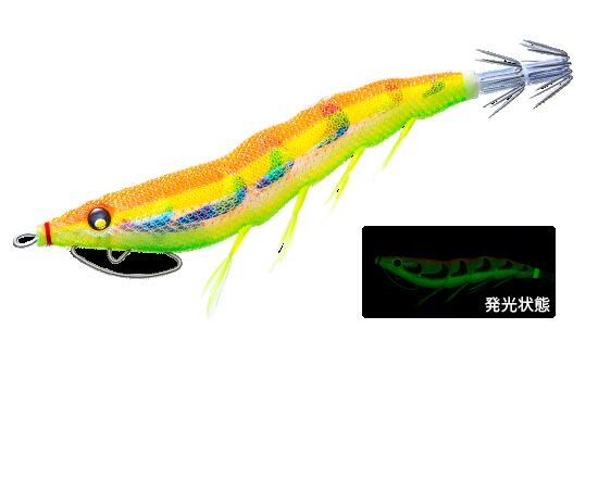 乐天商城 - 【デュエル】A1868 イージーQキャスト喰わせスロー3.0号　 #03LMOG夜光マーブルオレンジ【エギ　イカ　釣り】