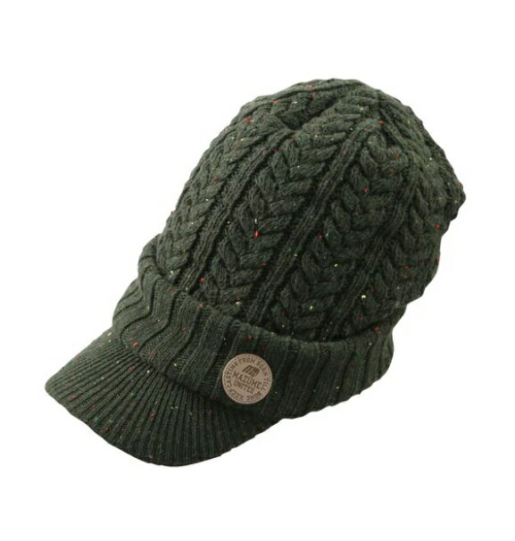 【マズメ】 MZCP-F812 mazumeニットキャップ ツバ付 　オリーブ