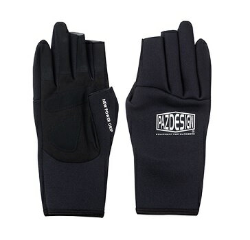 【パズデザイン】PGV-042 クロロプレン3フィンガーレスグローブII　 ブラックホワイト　Mサイズ