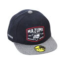 【マズメ】MZCP-F515 mazume FLAT CAPスカルエンブレム ネイビー