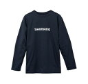 【シマノ】SH-022W ドライロゴTシャツロングスリーブ ネイビー Mサイズ(4)