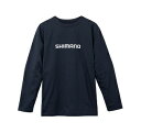 【シマノ】SH-022W ドライロゴTシャツロングスリーブ　ネイビー 　Mサイズ