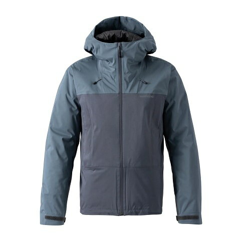 【シマノ】RB-034W インサレーション レインジャケット　ブルーグレー　XLサイズ【防水透湿・暖かく軽..