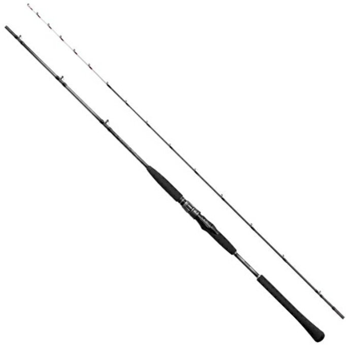 BBの枠を超えた対応力と質感。MIDGAME BBは次のスタンダードへ。 多彩な魚種や釣法に幅広く対応可能な優れた汎用力を備えたゲームロッドシリーズ。そんなゲームロッドシリーズの中でも、より高負荷な釣りに対応可能なミッドゲームシリーズにBBグレードが登場。 軽量でネジレに強いハイパワーX構造のブランクスにより、軽快な操作性を備え、シャクリ・小突きといった船釣りで用いられるロッドワークをサポートします。 また、穂先には柔軟性に優れ、喰い込み性能と目感度を備えたグラスソリッドを採用。 さらにリールシートにはフィッティングサポート18CI4+を搭載。 3000番クラスの電動リールから小型の手巻きリールまで幅広いサイズのリールにマッチしつつ、手持ち・置き竿問わず、快適な船釣りをアシストします。 ■全長(m)：2.1 ■継数(本)：2 ■仕舞寸法(cm)：108.5 ■自重(g)：157 ■先径(mm)：1.3 ■錘負荷(号)：50-250 ■リールシート位置(mm)：421 ■リールシートタイプ：DOWNLOCK ■カーボン含有率(％)：89.6 ※リールシート位置＝竿尻からリールシート後部固定フードまでの長さです ※画像は代表画像です　