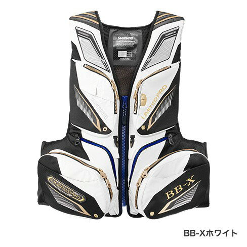 【シマノ (SHIMANO)】VF-112P BB-Xホワイト XL ネクサス フローティングベスト リミテッドプロ