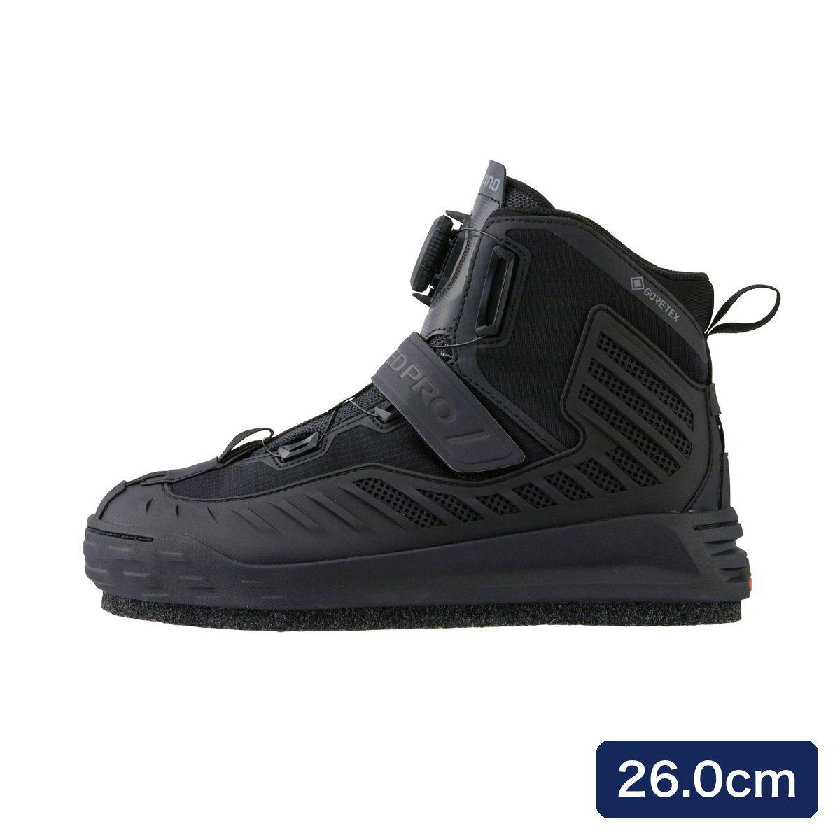GORE-TEX×BOAフィットの磯フラッグシップシューズ【メーカー】シマノ（SHIMANO）【品番】FS-140X【商品名】FS-140X リミテッドプロ ゴアテックスシューズ リアルブラック【在庫のカラー・サイズ】26.0cm／27.0cm※モニターの発色の具合によって、実際のものと色が異なる場合があります。※店頭でも販売しているため、ご注文のタイミングによっては在庫切れとなる場合がございます。予めご了承ください。