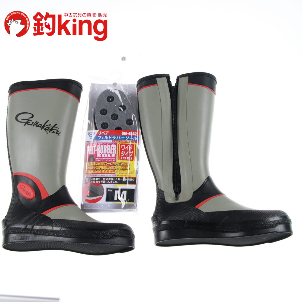 【中古/美品】 がまかつ フェルトスパイクブーツ GM-438 Mサイ...(4.0)
