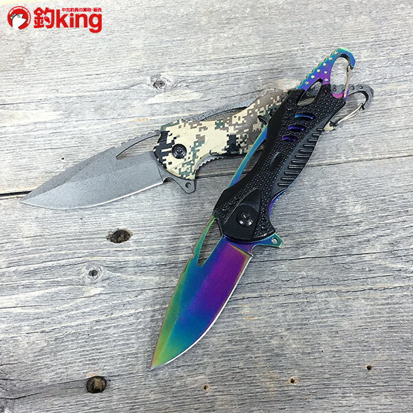 【新品】 カラビナ フォールディングナイフ C-20 折りたたみナイフ フィッシングナイフ アウトドア 釣りナイフ AotDflHss