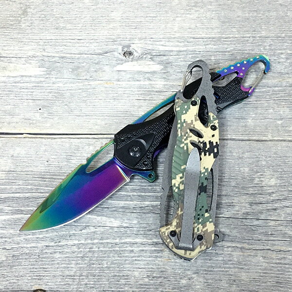 【新品】 カラビナ フォールディングナイフ C-20 折りたたみナイフ フィッシングナイフ アウトドア 釣りナイフ AotDflHss通販格安セール情報 楽天 通販