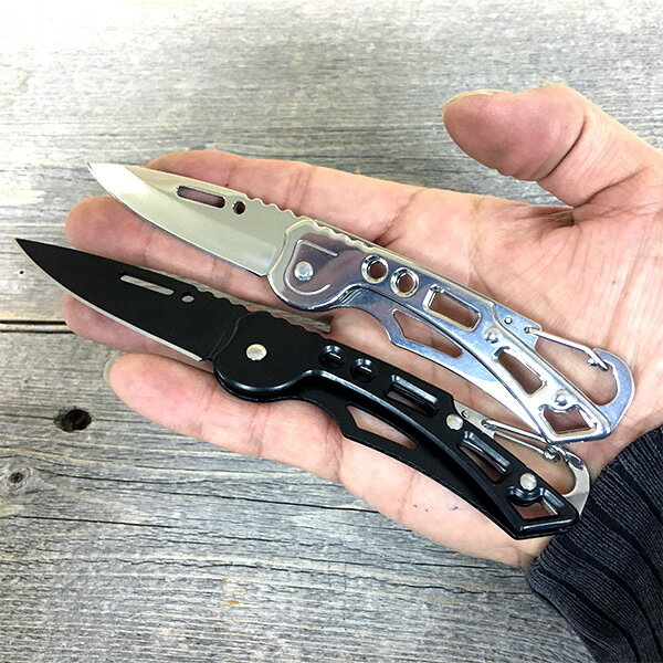 【新品】 ポケット フォールディング カラビナ ナイフ C-152 折りたたみナイフ フィッシングナイフ アウトドア 釣りナイフ AotDflHss通販格安セール情報 楽天 通販