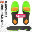 疲れ知らずの3Dアーチサポートインソール 偏平足対応