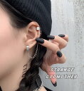 シルバー チェーン式 イヤーカフス 片耳用 シンプルデザイン ノンホールピアス イヤリング ピアス 韓国風 ファッションアクセサリー 10代20代女性に人気