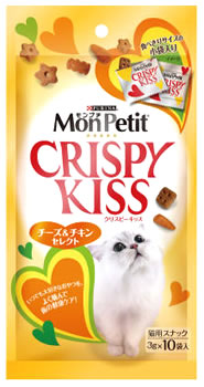 ネスレ　モンプチ　クリスピーキッス　チーズ＆チキン　セレクト　(30g)　猫用スナック 1