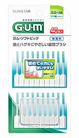 サンスター　GUM　ガム　ソフトピック　無香料　SS〜M　(40本入)