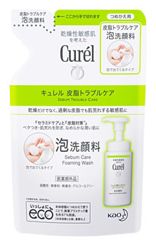 【特売】　花王　キュレル　皮脂トラブルケア　泡洗顔料　つめかえ用　(130mL)　詰め替え用　薬用　curel　【医薬部外品】【kao16T】