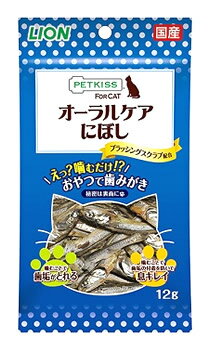 ライオン ペットキッス オーラルケア にぼし (12g) 猫用おやつ 口臭予防 ライオン ペットキッス オーラルケア にぼし (12g) 猫用おやつ 口臭予防