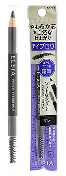 コーセー　エルシア　プラチナム　鉛筆　アイブロウ　ブラシ付　グレー　GY002　(1.1g)　眉墨　ELSIA