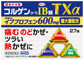 【第(2)類医薬品】興和新薬　コルゲンコーワIB錠TXα　(27錠)　総合かぜ薬　コルゲンコーワ　【セルフメディケーション税制対象商品】のサムネイル