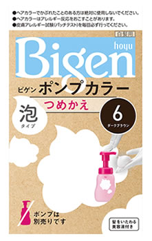 ホーユー ビゲン ポンプカラー 6 ダークブラウン つめかえ用 (1セット) 詰め替え用 白髪用ヘアカラー　【医薬部外品】