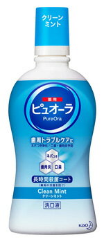 【特売】　花王　薬用　ピュオーラ　洗口液　クリーンミント　(420mL)　【医薬部外品】　ツルハドラッグ