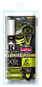 貝印 クロスフィット トラベルパック (1セット) Xfit カミソリ 髭剃り 5枚刃