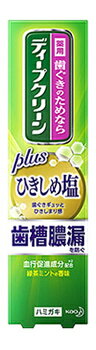 花王 ディープクリーン 薬用ハミガキ ひきしめ塩プラス (100g) 歯槽膿漏 歯みがき粉　【医薬部外品】