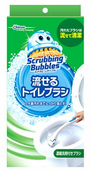 ジョンソン スクラビングバブル 流せるトイレブラシ 本体 フローラルソープ (1セット) トイレ用洗浄ブラシ