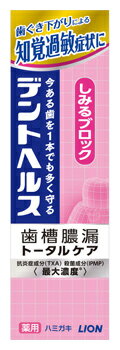 楽天ツルハドラッグライオン デントヘルス 薬用ハミガキ しみるブロック （85g） 歯槽膿漏 トータルケア 歯みがき　【医薬部外品】