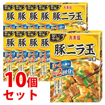 《セット販売》　丸美屋 旨い！中華2回分 豚ニラ玉の素 (140g)×10個セット レトルト そうざいの素　※軽減税率対象商品のサムネイル