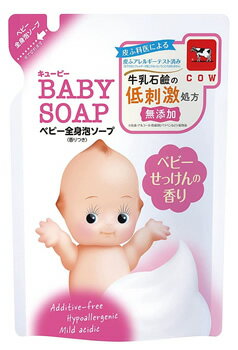 牛乳石鹸 キューピー ベビー全身泡ソープ ベビーせっけんの香り つめかえ用 (350mL) 詰め替え用 泡タイプ ベビーソープ ベビーシャンプー