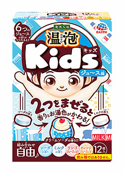 アース製薬 温泡 ONPO Kids ジュース編 (12錠) 子供用 入浴剤のサムネイル