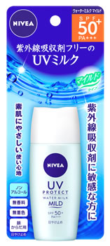 花王 ニベアUV プロテクトウォーター ミルクマイルド SPF50+ PA+++ (30mL) 日やけ止め乳液　【kaouv】のサムネイル