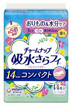 ユニチャーム チャームナップ 吸水さらフィ パンティライナー コンパクト ローズの香り 3cc (44枚) 軽..
