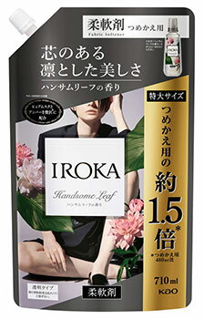 【特売】 花王 イロカ ハンサムリーフの香り つめかえ用 特大サイズ (710mL) 詰め替え用 柔軟剤 IROKA