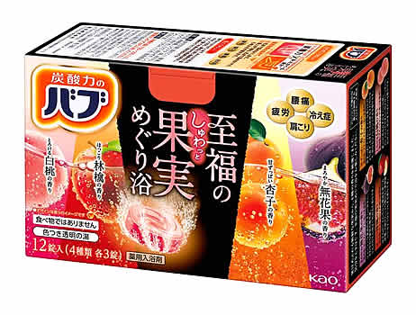花王 バブ 至福の果実めぐり浴 (12錠) 入浴剤 炭酸タイプ 【医薬部外品】のサムネイル